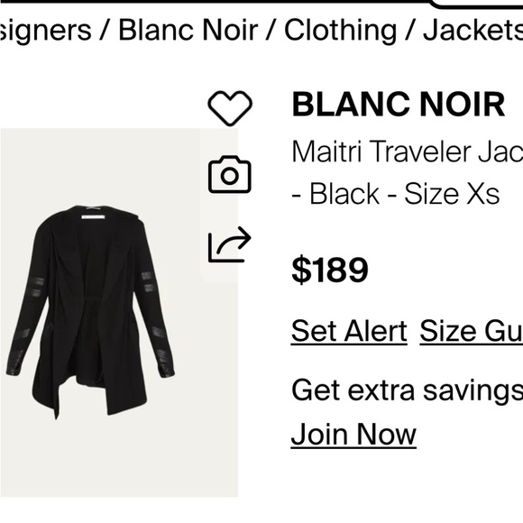 BLANC NOIR
Maitri Traveler Jac $200 black faux leather active casual spring - Picture 7 of 16